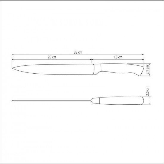 FACA UTILITY TRAMONTINA CRONOS EM AÇO INOX 8