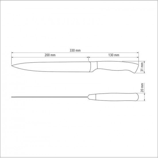 FACA UTILITY TRAMONTINA CRONOS EM AÇO INOX 8