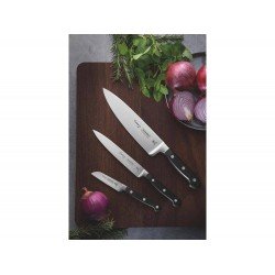 JOGO DE FACAS 3 PEÇAS CENTURY PRETO SORTIDOS COM LAMINAS ACO INOX E CABOS POLICARBONATO TRAMONTINA