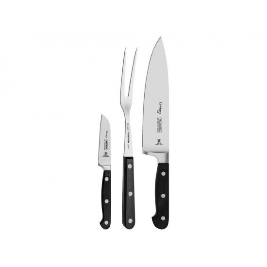 JOGO DE FACAS 3 PEÇAS CENTURY TRAMONTINA