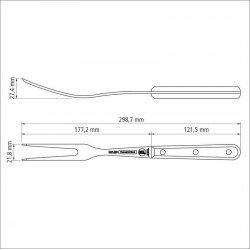 GARFO TRINCHANTE CENTURY COM LAMINA EM AÇO INOX E CABO EM POLICARBONATO TRAMONTINA
