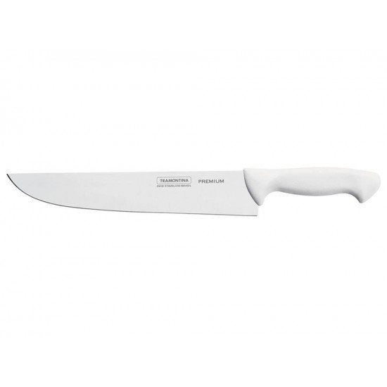 FACA PARA CARNE 10 PREMIUM BRANCO LAMINA DE ACO INOX E CABO DE POLIPROPILENO TRAMONTINA