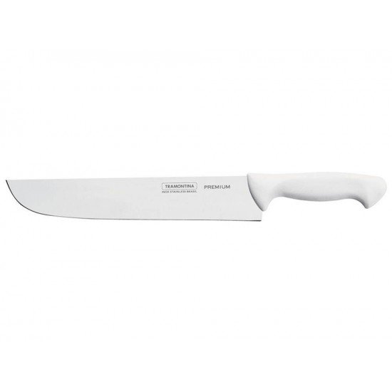 FACA PARA CARNE 10 PREMIUM BRANCO LAMINA DE ACO INOX E CABO DE POLIPROPILENO TRAMONTINA
