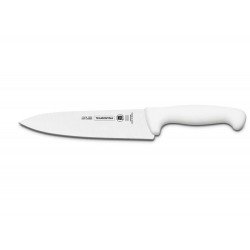 FACA PARA CARNE 12 PROFISSIONAL BRANCO LAMINA DE ACO INOX E CABO DE POLIPROPILENO TRAMONTINA