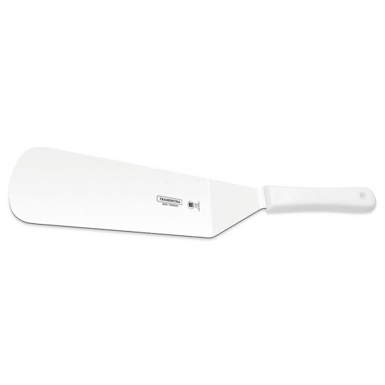 ESPATULA PARA FRITURAS 9X3 PROFISSIONAL BRANCO LAMINA DE ACO INOX E CABO DE POLIPROPILENO TRAMONTINA