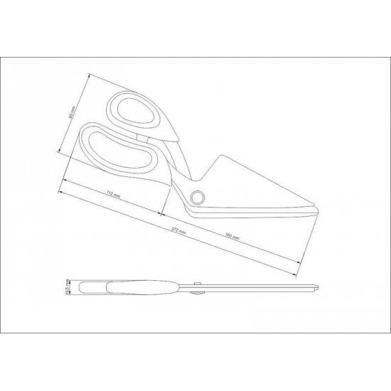 TESOURA PARA PIZZA VERMELHA EM ACO INOX COM CABO POLIPROPILENO TRAMONTINA