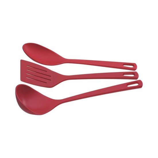 JOGO DE UTENSILIOS VERMELHO EM NYLON 3 PECAS TRAMONTINA