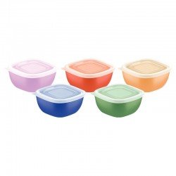 DISPLAY 20 UNIDADES POTE MIXCOLOR EM POLIPROPILENO COM TAMPA TRANSPARENTE 300 ML TRAMONTINA