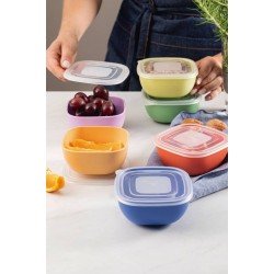 DISPLAY 20 UNIDADES POTE MIXCOLOR EM POLIPROPILENO COM TAMPA TRANSPARENTE 300 ML TRAMONTINA