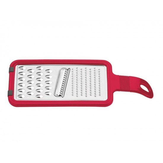 RALADOR EASY VERMELHO LAMINA DE ACO INOX E CABO DE ABS COM PES DE BORRACHA TRAMONTINA