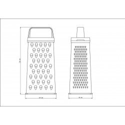 RALADOR 4 FACES UTILITA EM ACO INOX TRAMONTINA
