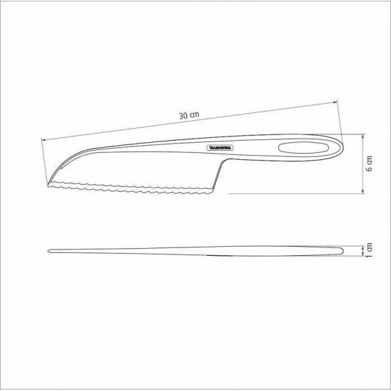 FACA PARA TORTAS, BOLOS E SALADAS TRAMONTINA ABILITY EM NYLON VERMELHO