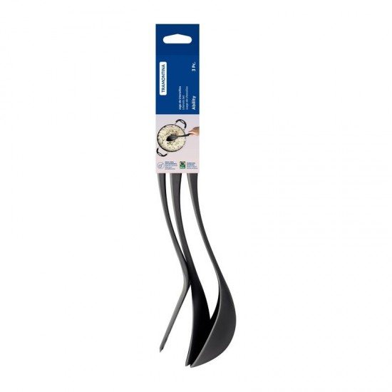 JOGO DE UTENSÍLIOS TRAMONTINA ABILITY EM NYLON GRAFITE 03 PEÇAS