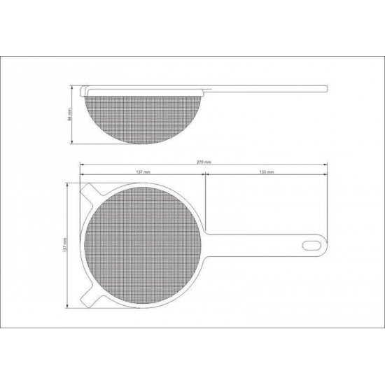 PENEIRA BRANCA EM ACO INOX E POLIPROPILENO 14 CM TRAMONTINA