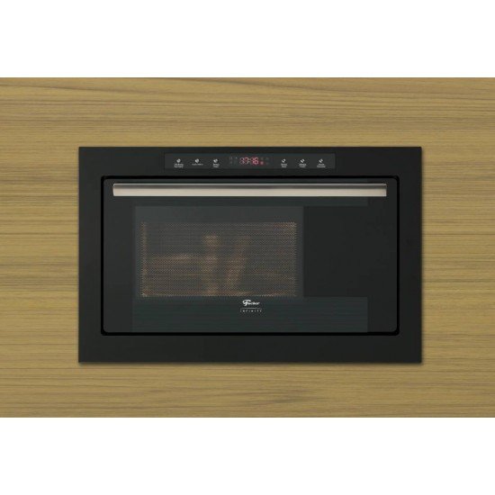 FORNO MICRO-ONDAS FISCHER DE EMBUTIR INFINITY 25 LITROS PRETO COM DOURADOR