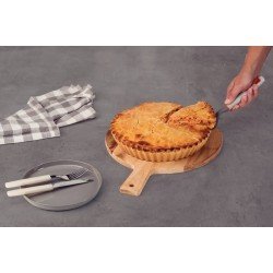 ESPÁTULA PARA BOLO E PIZZA TRAMONTINA VERANO COM BOJO EM NYLON E CABO DE POLIPROPILENO CINZA