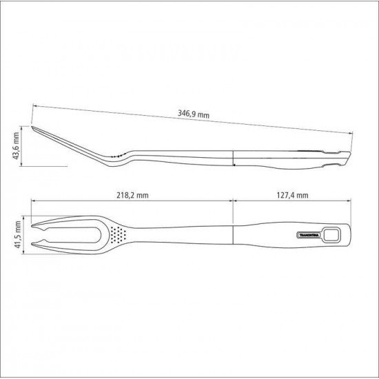 GARFO TRINCHANTE TRAMONTINA VERANO COM BOJO EM NYLON E CABO DE POLIPROPILENO ÔNIX