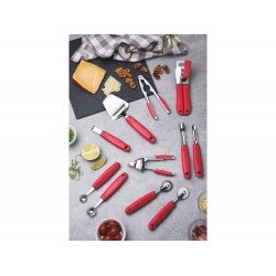 ESPREMEDOR DE ALHO UTILITA VERMELHO LAMINA DE ZAMAK CROMADO E CABO DE ABS TRAMONTINA