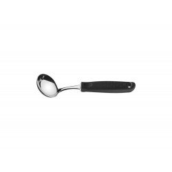 CONCHA PARA MOLHO UTILITA PRETO LAMINA DE ACO INOX E CABO DE POLIPROPILENO TRAMONTINA