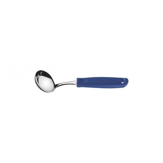 CONCHA PARA MOLHO UTILITA EM ACO INOX COM CABO DE POLIPROPILENO AZUL TRAMONTINA