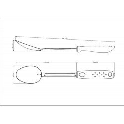 COLHER PARA ARROZ UTILITA BRANCO LAMINA DE ACO INOX E CABO DE POLIPROPILENO TRAMONTINA