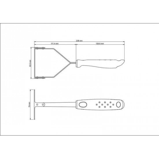 AMASSADOR DE BATATAS E FEIJAO UTILITA EM ACO INOX COM CABO DE POLIPROPILENO AZUL TRAMONTINA