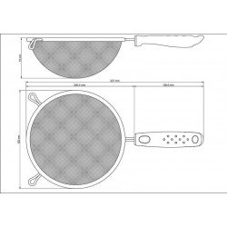 PENEIRA UTILITA EM ACO INOX COM CABO DE POLIPROPILENO PRETO 17 CM TRAMONTINA