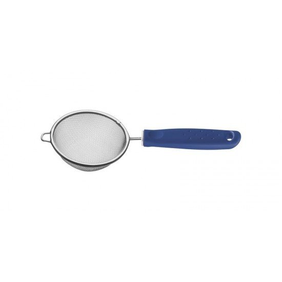 PENEIRA UTILITA EM ACO INOX COM CABO DE POLIPROPILENO AZUL 10 CM TRAMONTINA