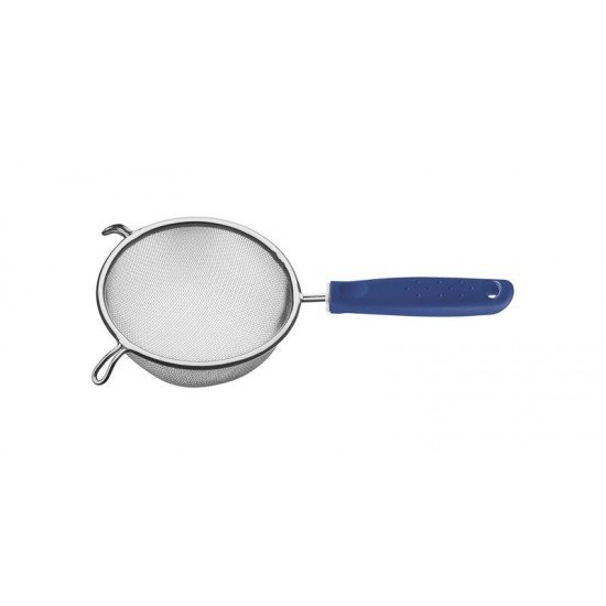 PENEIRA UTILITA EM ACO INOX COM CABO DE POLIPROPILENO AZUL 14 CM TRAMONTINA