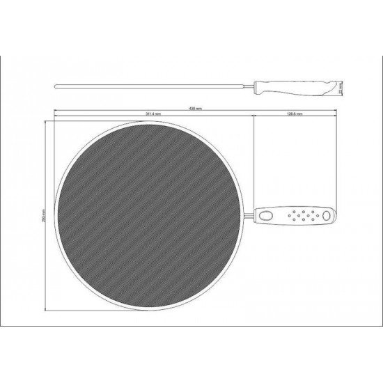 TELA PARA FRITURA UTILITA EM ACO INOX COM CABO POLIPROPILENO PRETO 30 CM TRAMONTINA