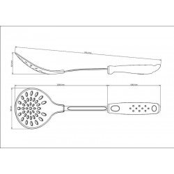 ESPUMADEIRA UTILITA EM NYLON COM CABO DE POLIPROPILENO PRETO TRAMONTINA