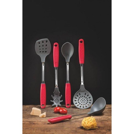 ESPUMADEIRA UTILITA EM NYLON COM CABO DE POLIPROPILENO VERMELHO TRAMONTINA