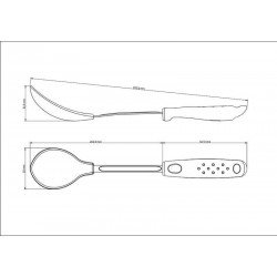 COLHER PARA ARROZ UTILITA EM NYLON COM CABO DE POLIPROPILENO PRETO TRAMONTINA
