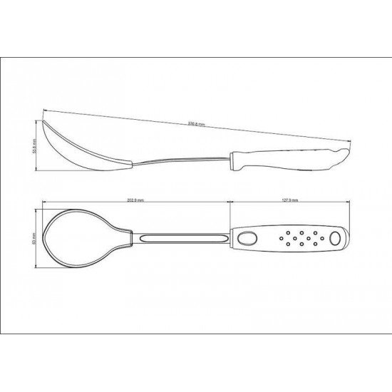COLHER PARA ARROZ UTILITA EM NYLON COM CABO DE POLIPROPILENO VERMELHO TRAMONTINA