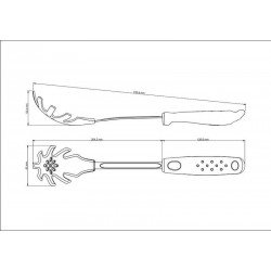 PEGADOR PARA MASSA UTILITA EM NYLON COM CABO DE POLIPROPILENO VERMELHO TRAMONTINA