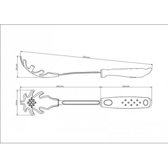PEGADOR PARA MASSA UTILITA EM NYLON COM CABO DE POLIPROPILENO VERMELHO TRAMONTINA