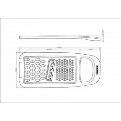RALADOR UTILITA EM ACO INOX E ABS COM BASE EMBORRACHADA PRETO TRAMONTINA