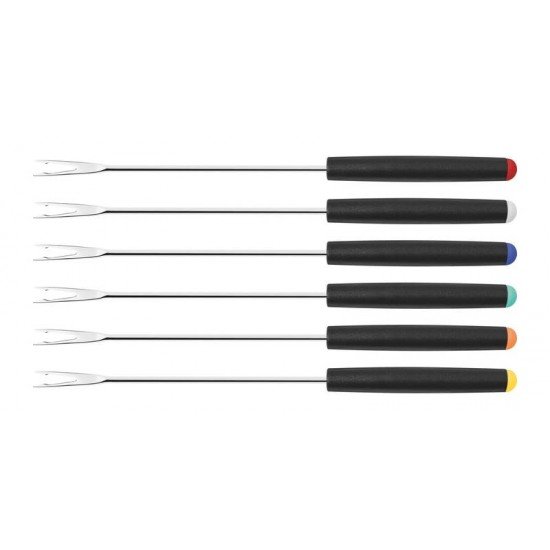 CONJUNTO DE GARFOS PARA FONDUE EM ACO INOX COM CABO NYLON 6 PECAS TRAMONTINA