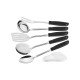 JOGO UTENSILIOS 6 PC UTILITA PRETO SORTIDOS COM LAMINAS ACO INOX E CABOS DE POLIPRO TRAMONTINA