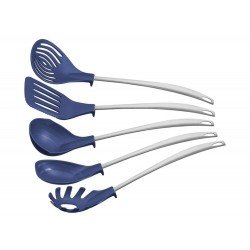 JOGO DE UTENSILIOS 5 PEÇAS MOVIN AZUL SORTIDOS DE UTENSILIOS DE NYLON E ACO INOX TRAMONTINA