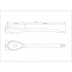 PEGADOR PARA MASSA APRECIATTA EM SILICONE COM CABO EM ACO INOX SATINADO TRAMONTINA