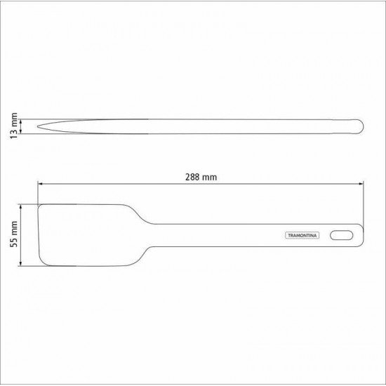 ESPÁTULA DE SILICONE TRAMONTINA MOLDÊ CINZA