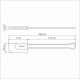 ESPÁTULA TRAMONTINA MOLDÊ EM SILICONE CINZA COM CABO DE AÇO INOX