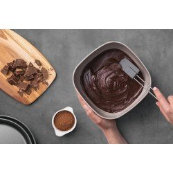 ESPÁTULA TRAMONTINA MOLDÊ EM SILICONE CINZA COM CABO DE AÇO INOX