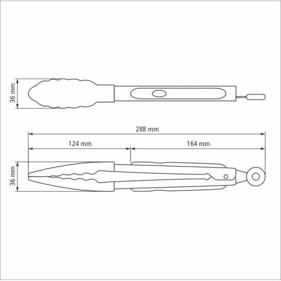 PEGADOR MULTIUSO TRAMONTINA MOLDÊ EM SILICONE CINZA E AÇO INOX 29 CM