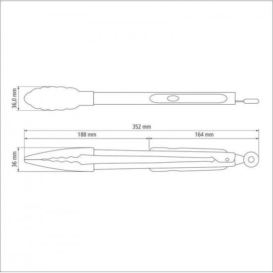 PEGADOR MULTIUSO TRAMONTINA MOLDÊ EM SILICONE CINZA E AÇO INOX 35 CM