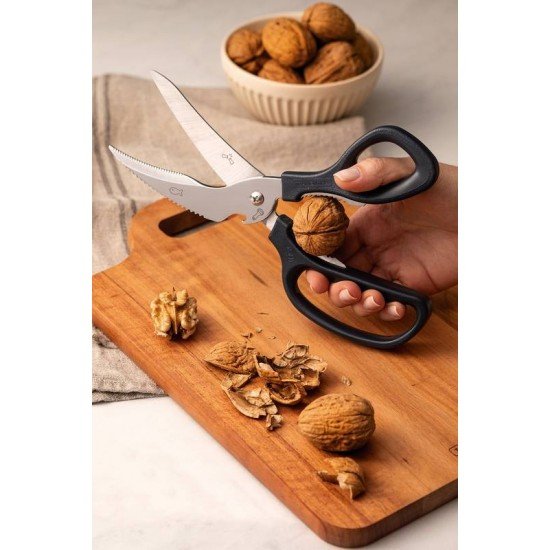 TESOURA TRINCHANTE PROFISSIONAL COM LAMINA EM ACO INOX E CABO DE POLIPROPILENO ONIX 8 TRAMONTINA