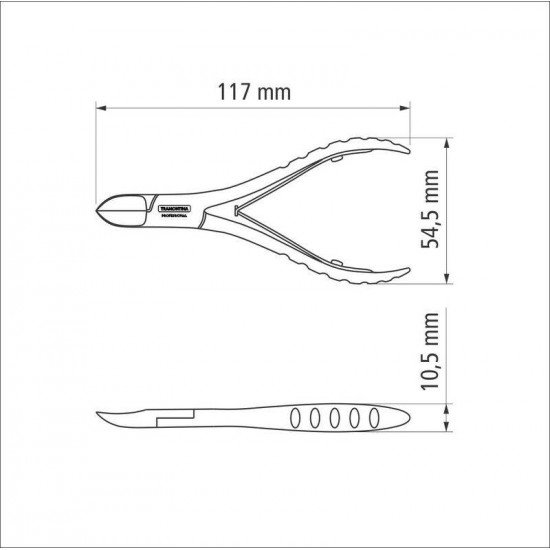 ALICATE DE UNHA EM ACO INOX TRAMONTINA
