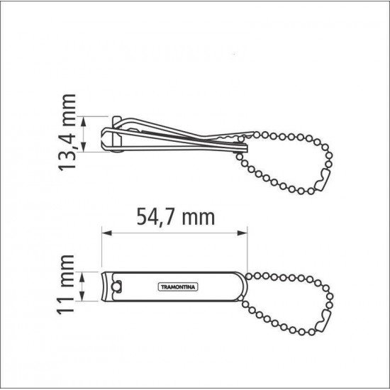 CORTADOR DE UNHA EM ACO CARBONO CROMADO PEQUENO TRAMONTINA