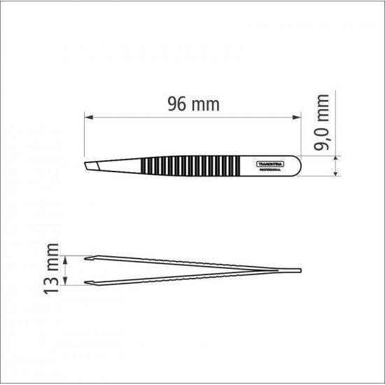 PINCA EM ACO INOX COM PONTA DIAGONAL TRAMONTINA